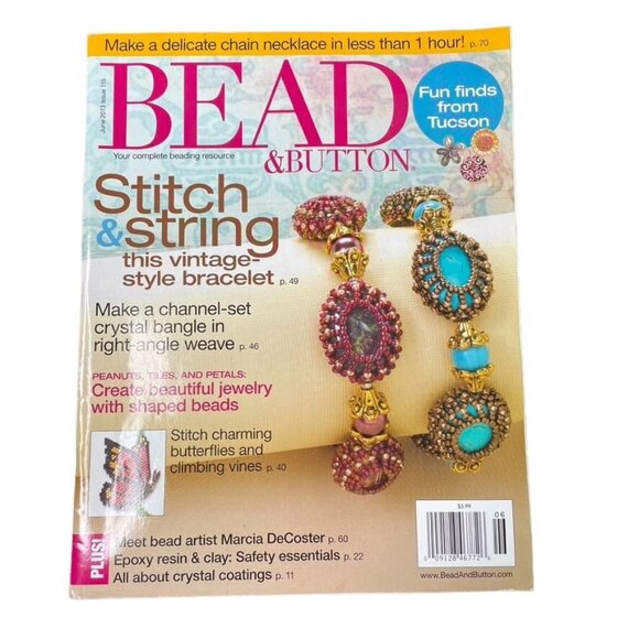 Bead & Button Magazine Jewelry Crafting Book u June 2013 Issue 115 - Picture 1 of 8